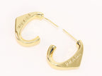 Gold open designer hoops