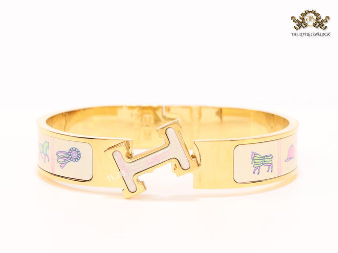 Alphabet H multi coloured bracelet