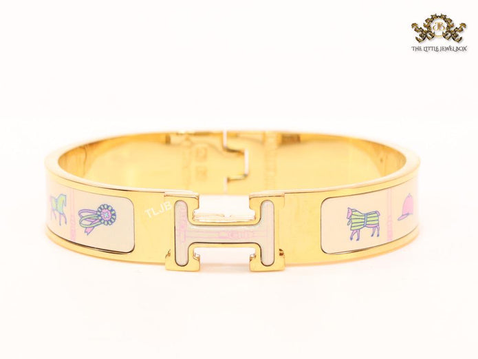 Alphabet H multi coloured bracelet