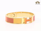 Alphabet H red and orange bracelet