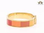 Alphabet H red and orange bracelet
