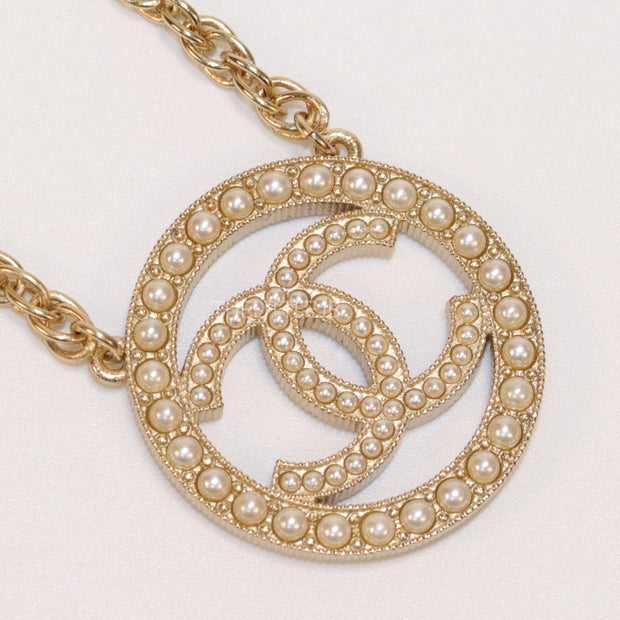 Gold plated chain necklace with cz alphabet pendant