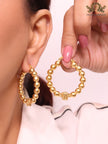 Medusa and gold ball Hoops
