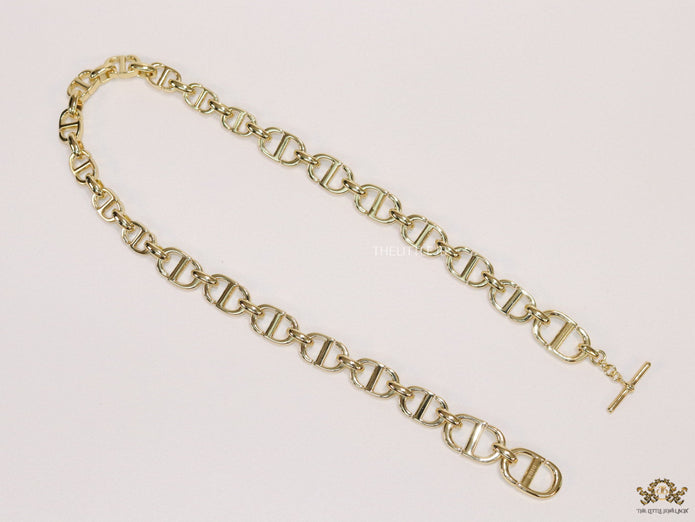 Gold plated alphabet choker necklace