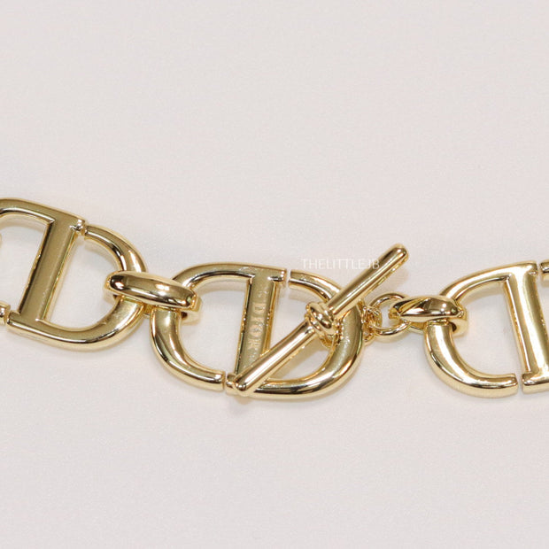 Gold plated alphabet choker necklace