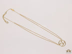 Dual chain golden necklace with alphabet pendant