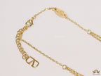 Dual chain golden necklace with alphabet pendant