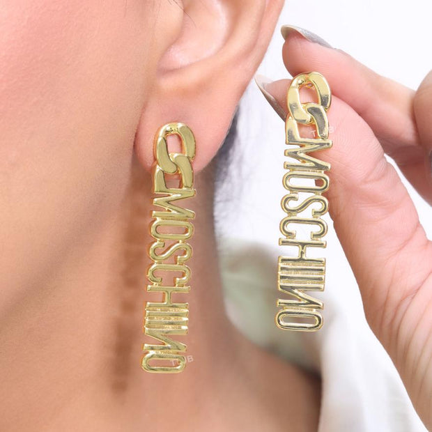 Alphabet M gold dangles