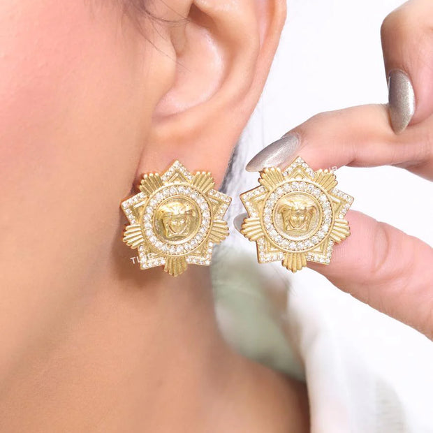Medusa Sun and CZ studs