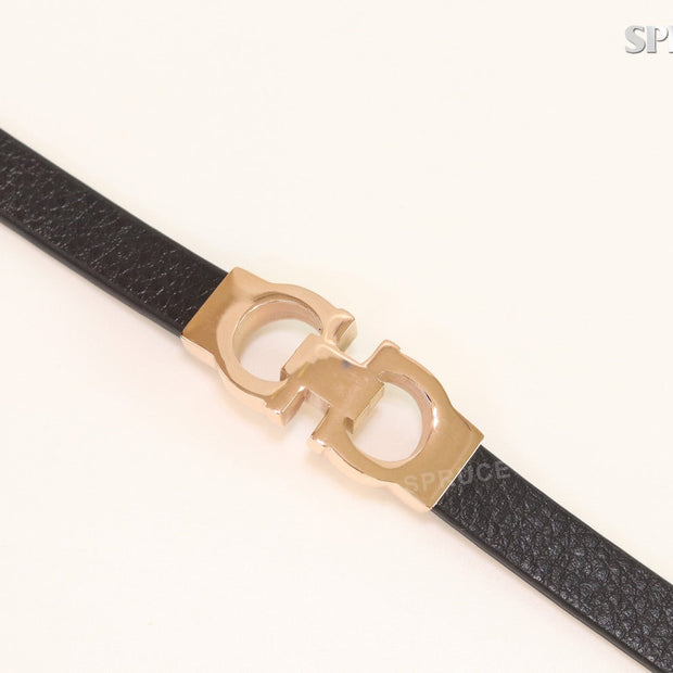 Alphabet Forge-worn Rose Gold Band
