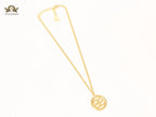 Alphabet B gold chain