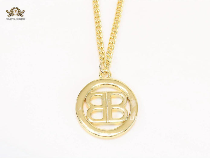 Alphabet B gold chain