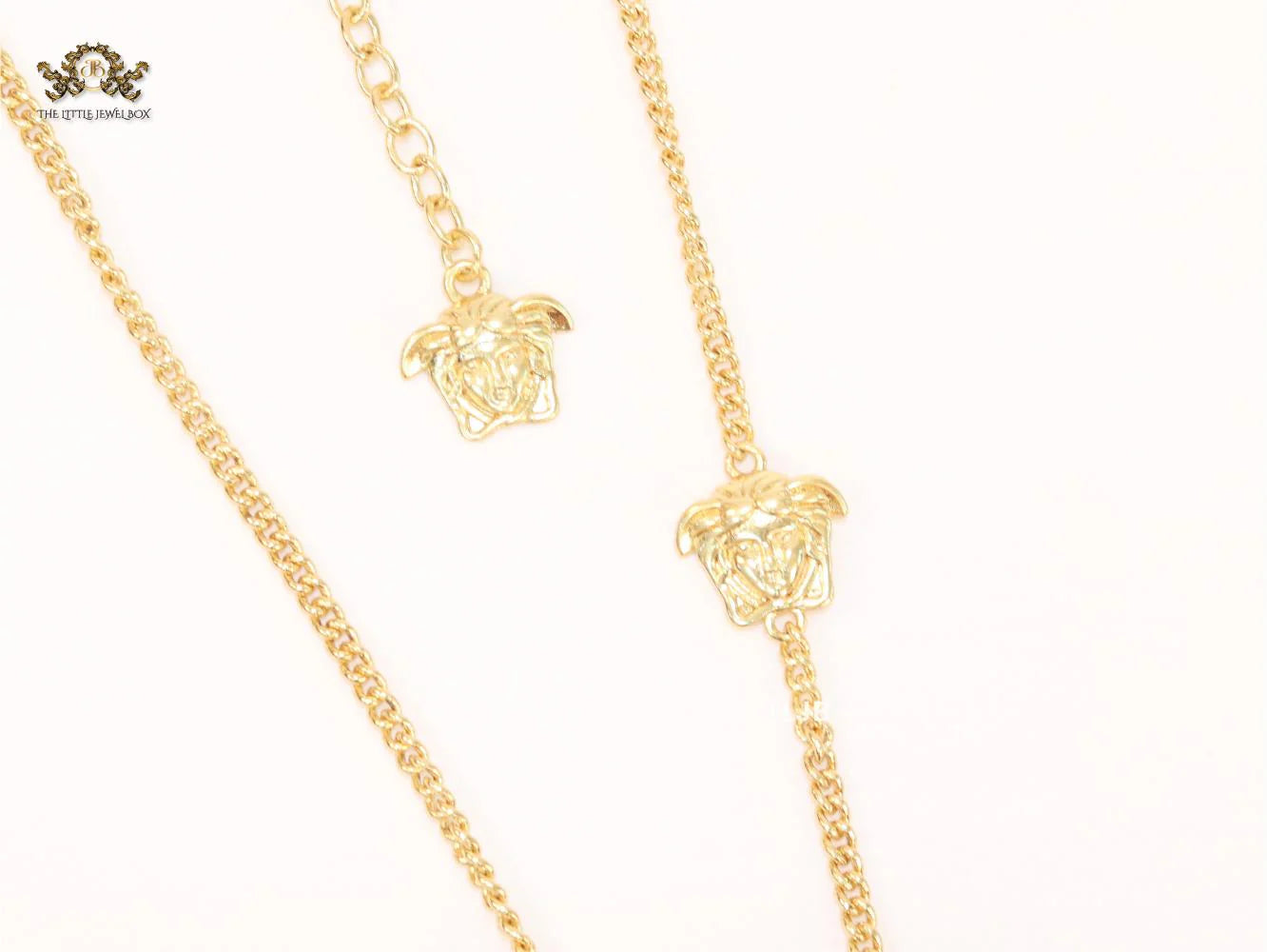 Medusa gold cz chain