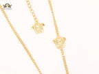 Medusa gold cz chain