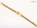 Alphabet A&E on plate gold bracelet