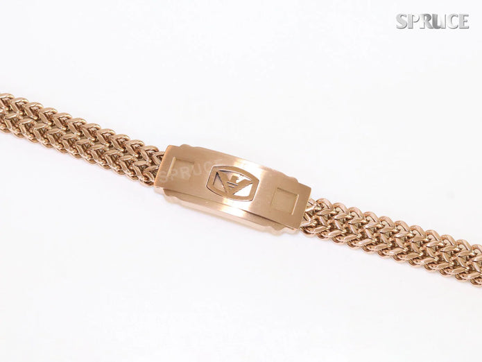 Alphabet A&E rose gold bracelet