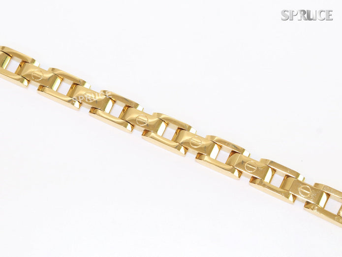 Wide link chain Gold Bracelet