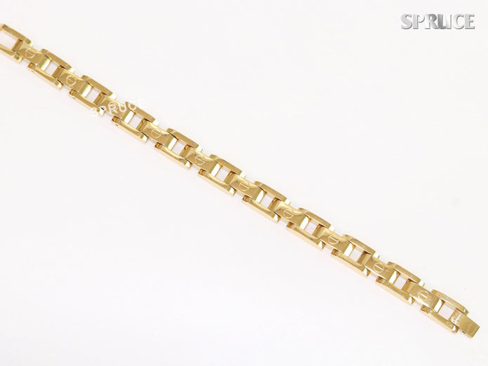 Wide link chain Gold Bracelet