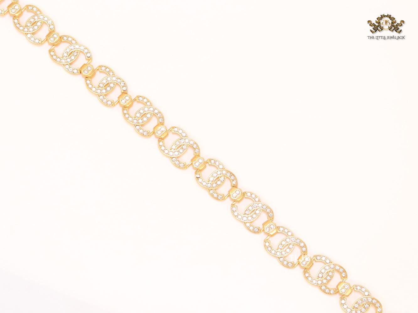 Double C CZ and gold link chain