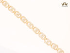 Double C CZ and gold link chain