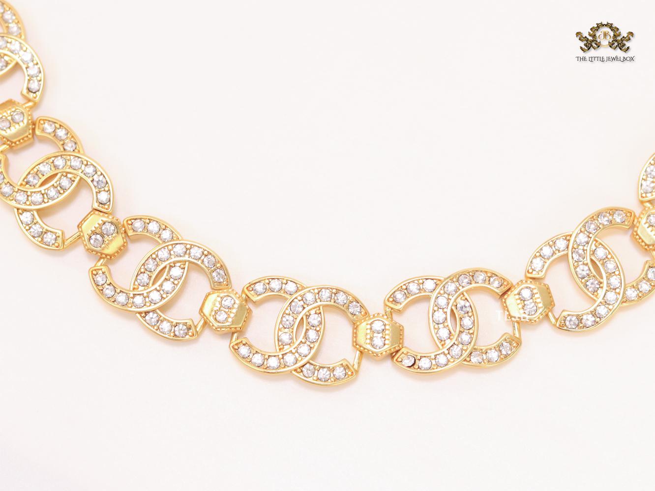 Double C CZ and gold link chain