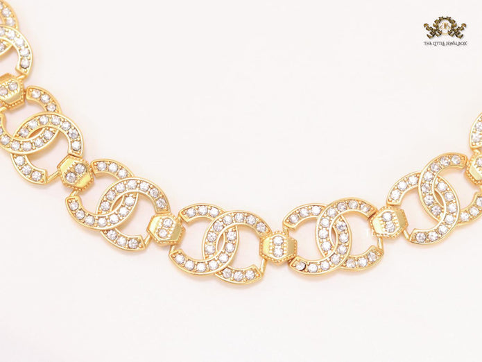 Double C CZ and gold link chain