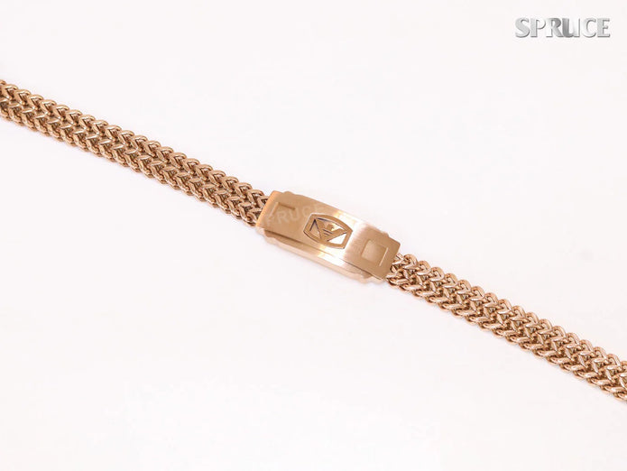 Alphabet A&E rose gold bracelet