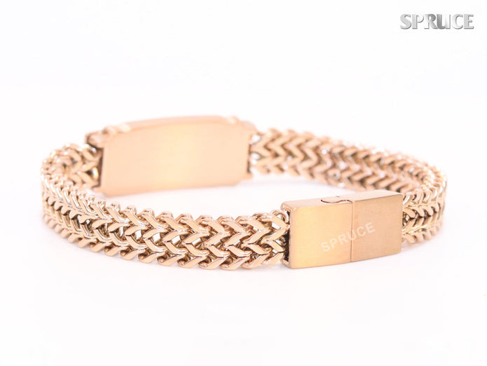 Alphabet A&E rose gold bracelet