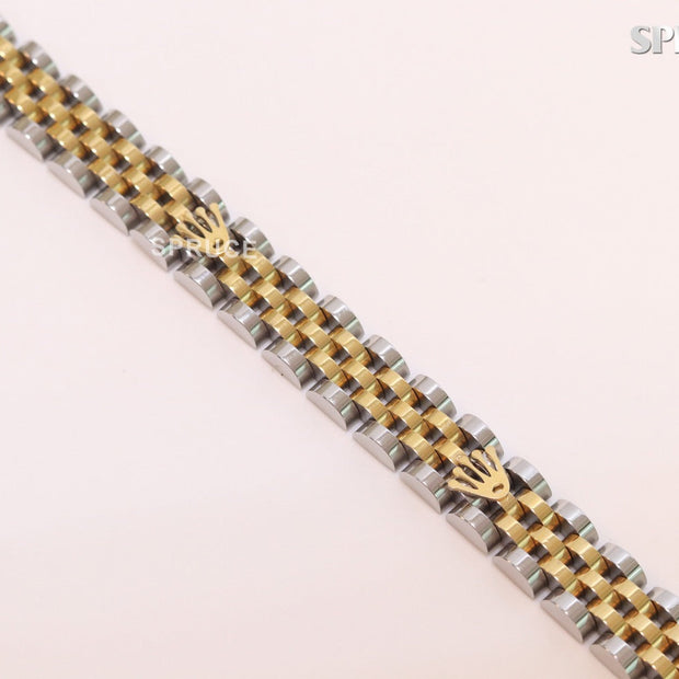 Alphabet R Gold and Platinum link chain Bracelet