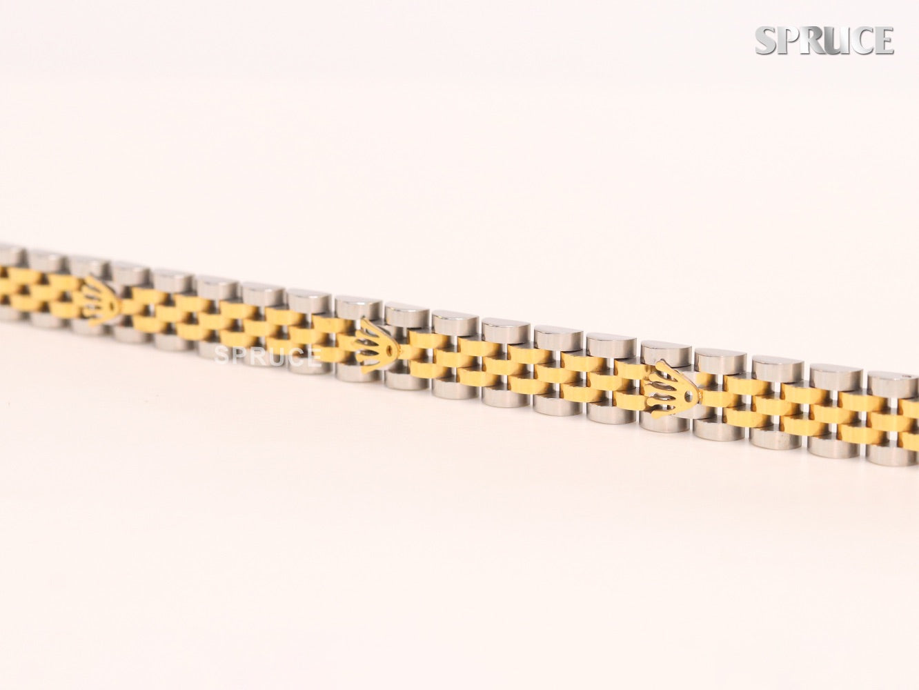 Alphabet R Gold and Platinum link chain Bracelet