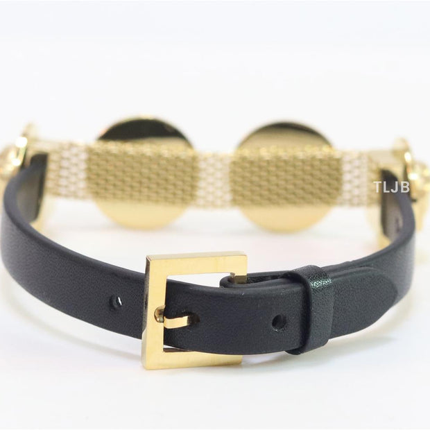 Black medusa belted bracelet