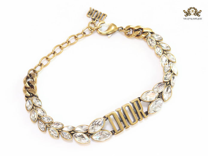 Uncut Cz rustic Alphabet CD bracelet