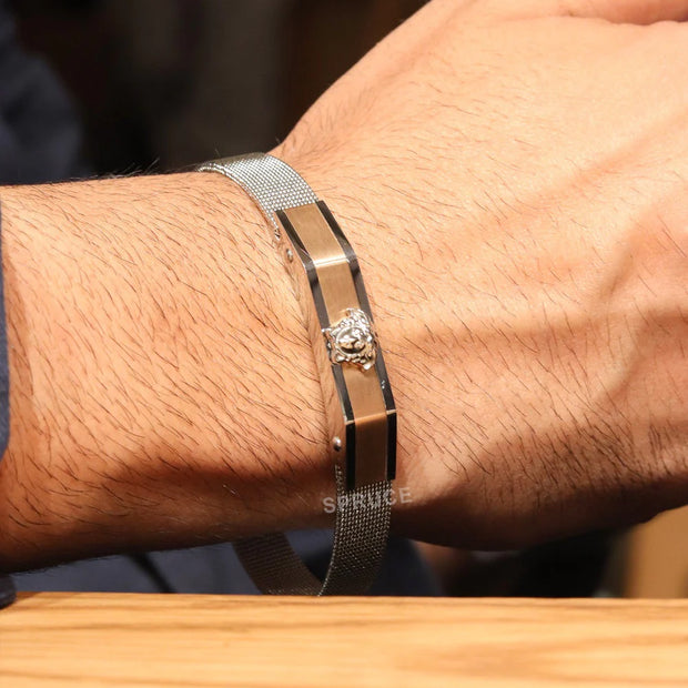 Medusa's mesh platinum Bracelet