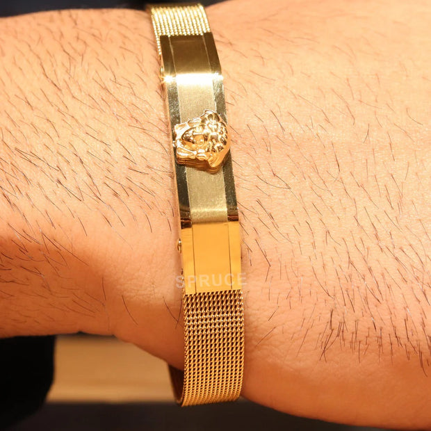 Medusa's mesh gold Bracelet