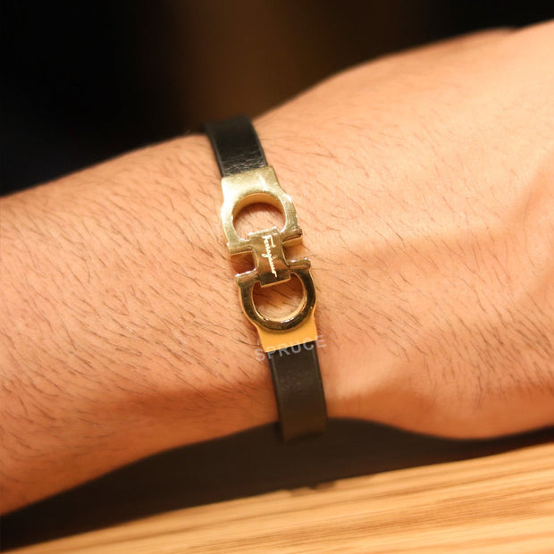 Alphabet Forge-worn Gold Band