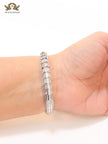 Platinum serpentine and cz bracelet
