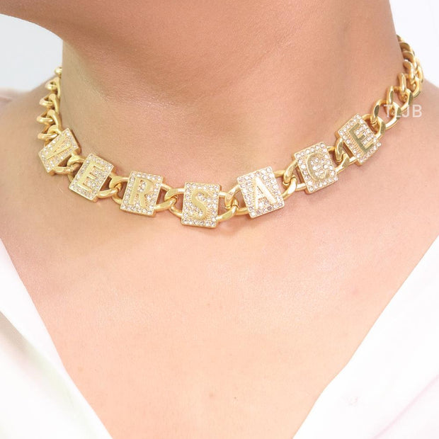 Medusa Cz  chunky choker