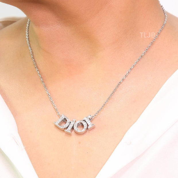 Alphabet CD sleek platinum plated charms chain