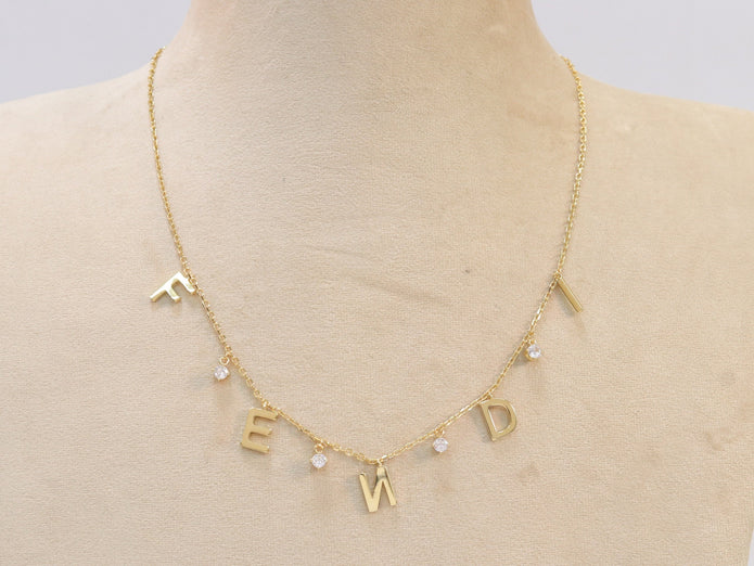 Alphabet charms necklace - F