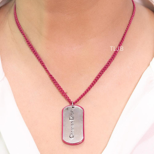 Alphabet CD pink necklace
