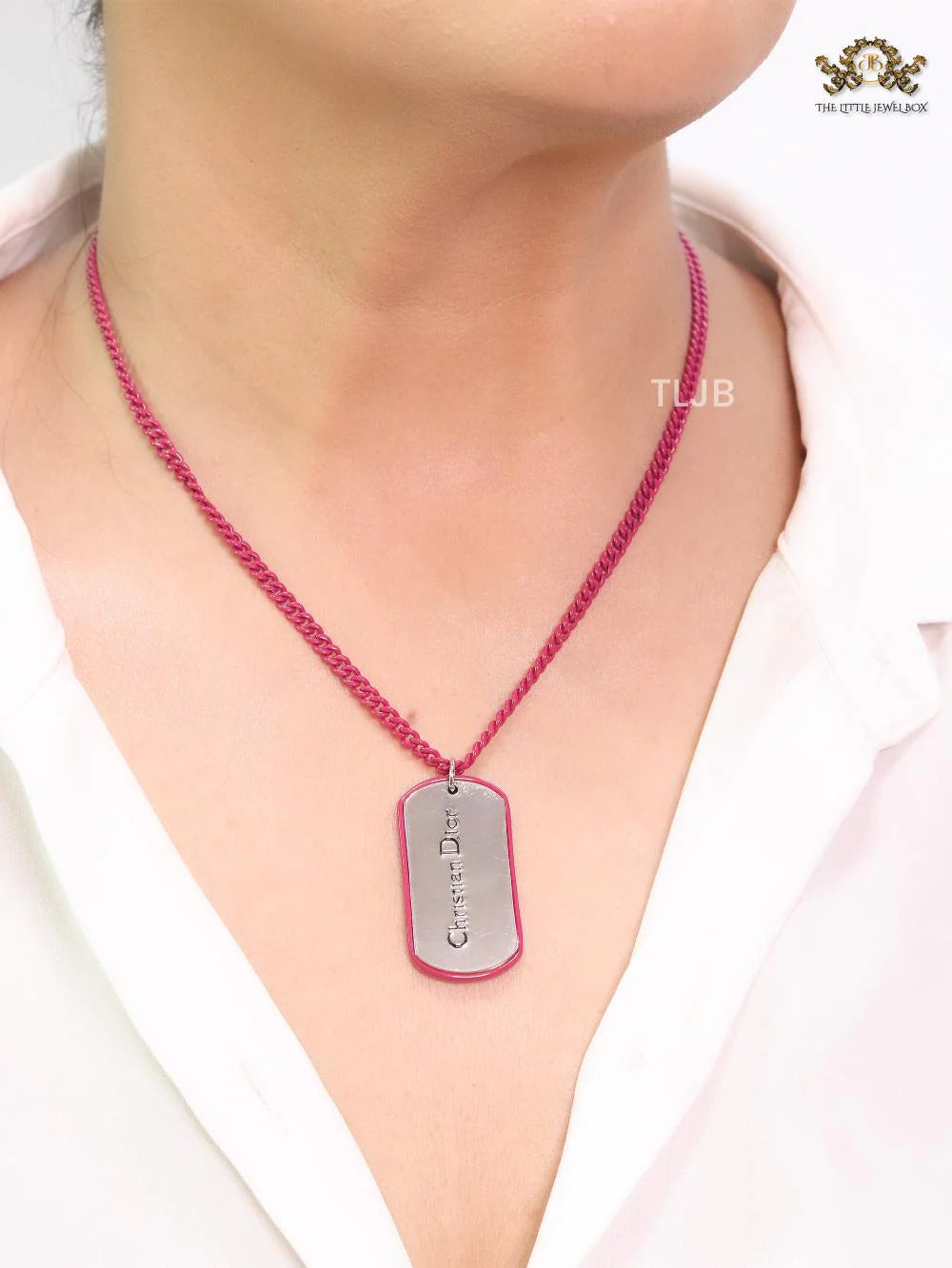 Alphabet CD pink necklace