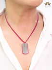 Alphabet CD pink necklace
