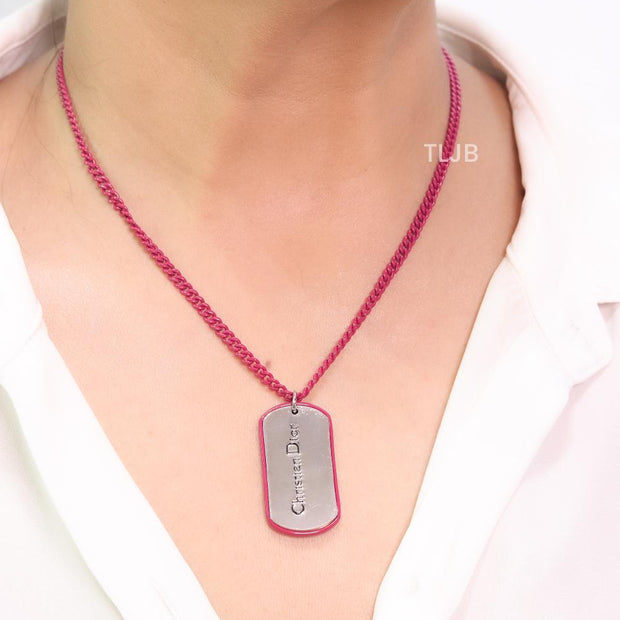 Alphabet CD pink necklace