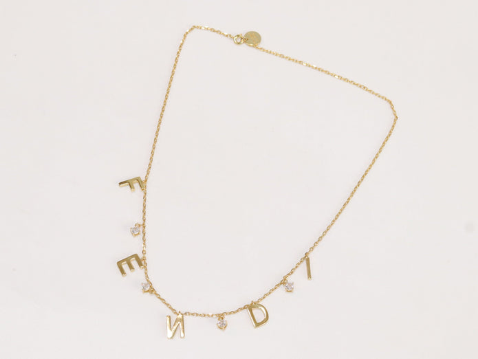 Alphabet charms necklace - F