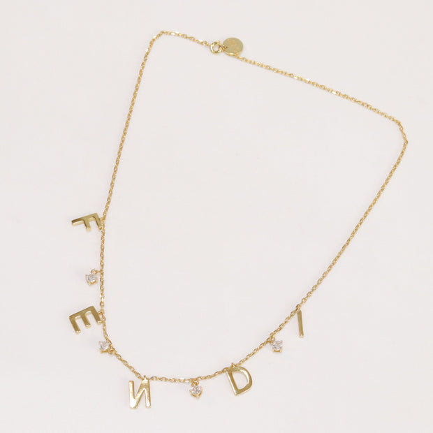 Alphabet charms necklace - F
