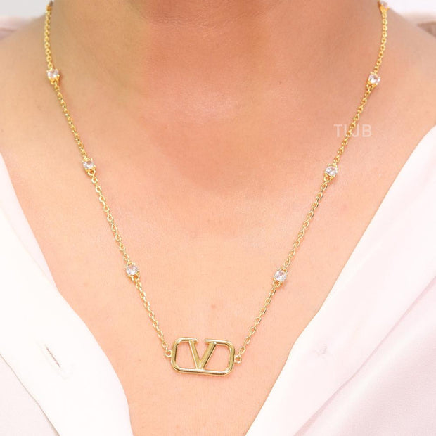 Open V sleek Gold Chain
