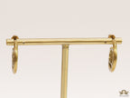 Golden alphabet CD hoop earrings