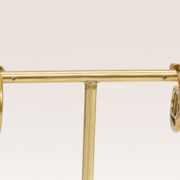 Golden alphabet CD hoop earrings