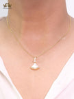 White Enamel Drop Pendant