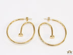 Gold plated Nail Hoop earrings
